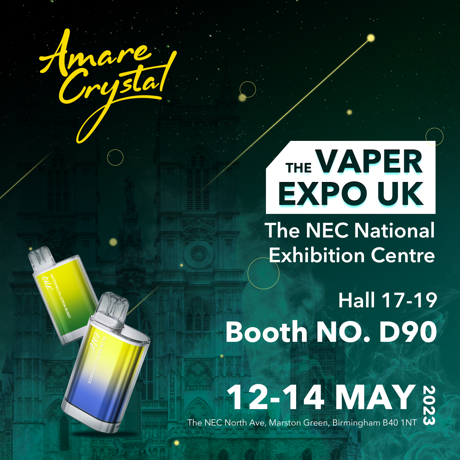 Upcoming Events | Amare Crystal Will Join Hands With SKE to Participate in the Vaper Expo UK